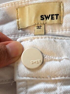 SWET Tailor Men's White Stretch 5-Pocket Shorts Size 32